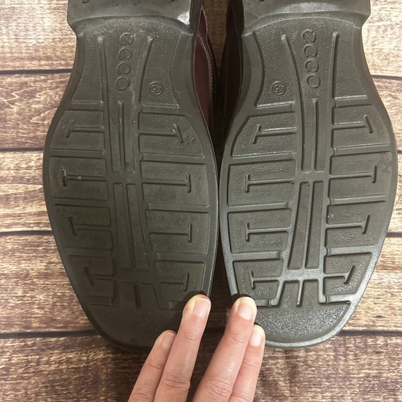 ECCO Berlin Shoes Mens 45 D Brown Leather Plain Toe Oxford Shock Point Work‎ - Picture 12 of 13